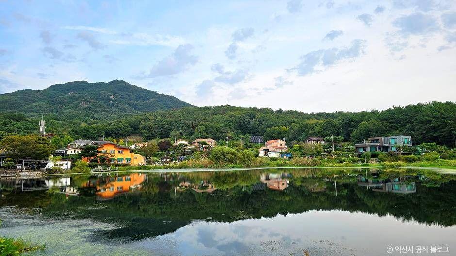 Mireuksan mountain scenic view Iksan North Jeolla Korea with rolling hills and forested slopes