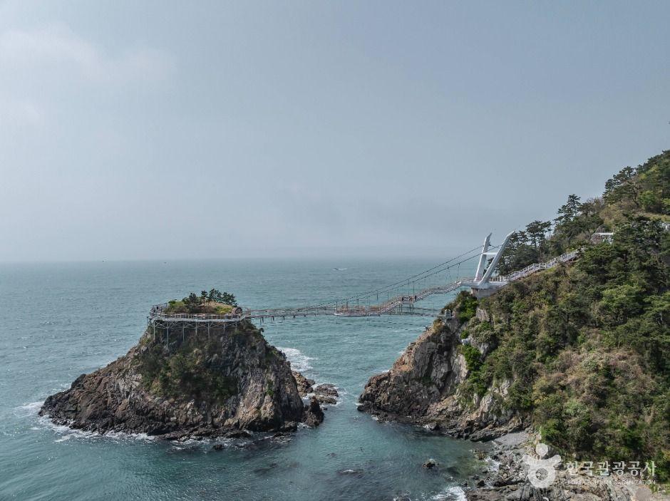 Amnam Park coastal cliffs and pine forest in Seo-gu Busan South Korea