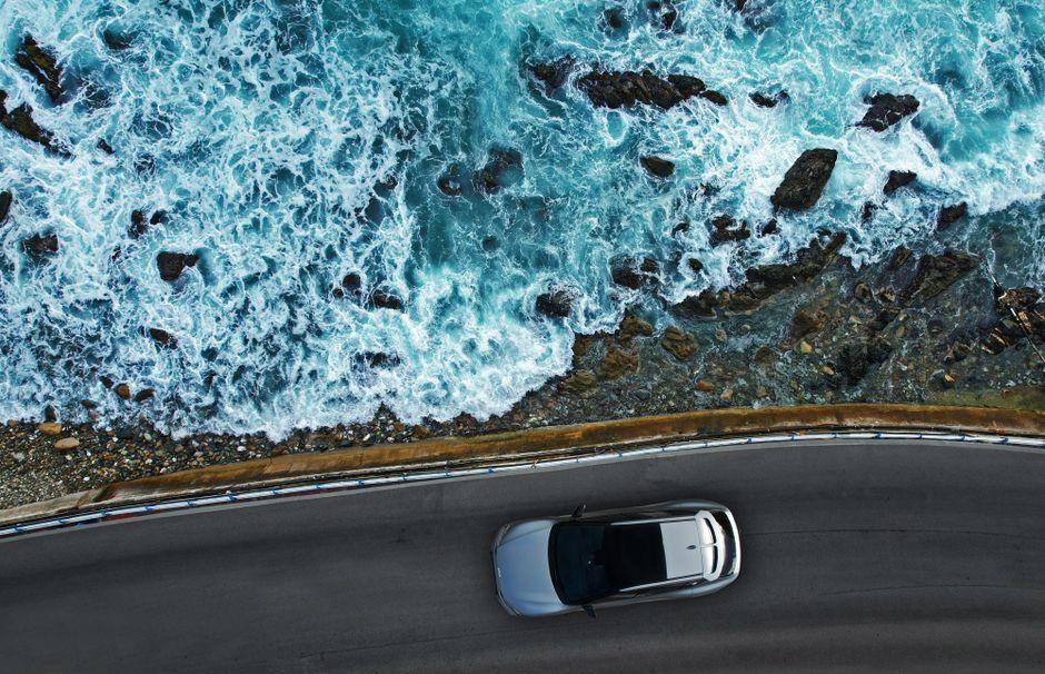 Scenic coastal road in South Korea