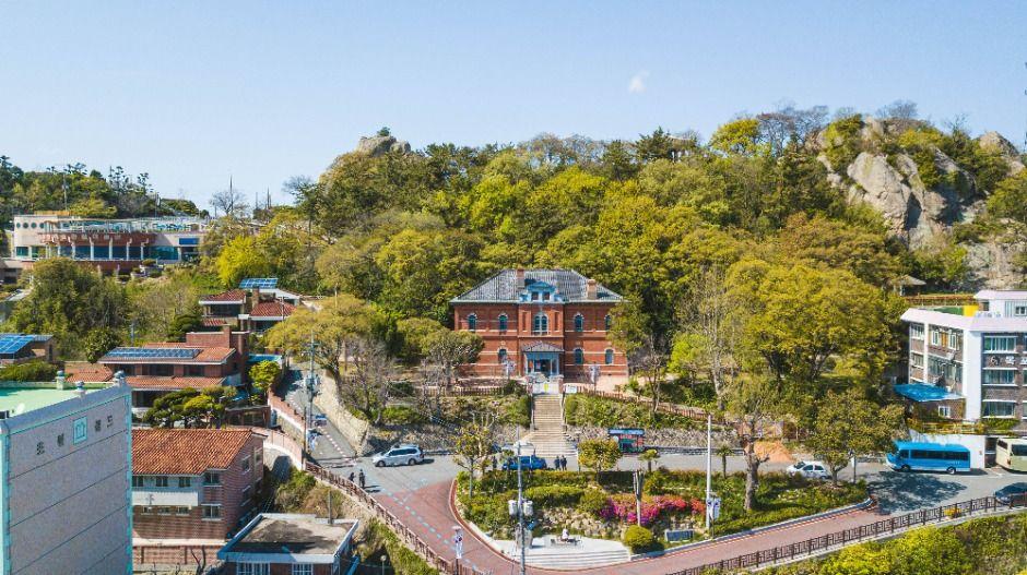 Japanese colonial era brick buildings in Mokpo's historic open port district