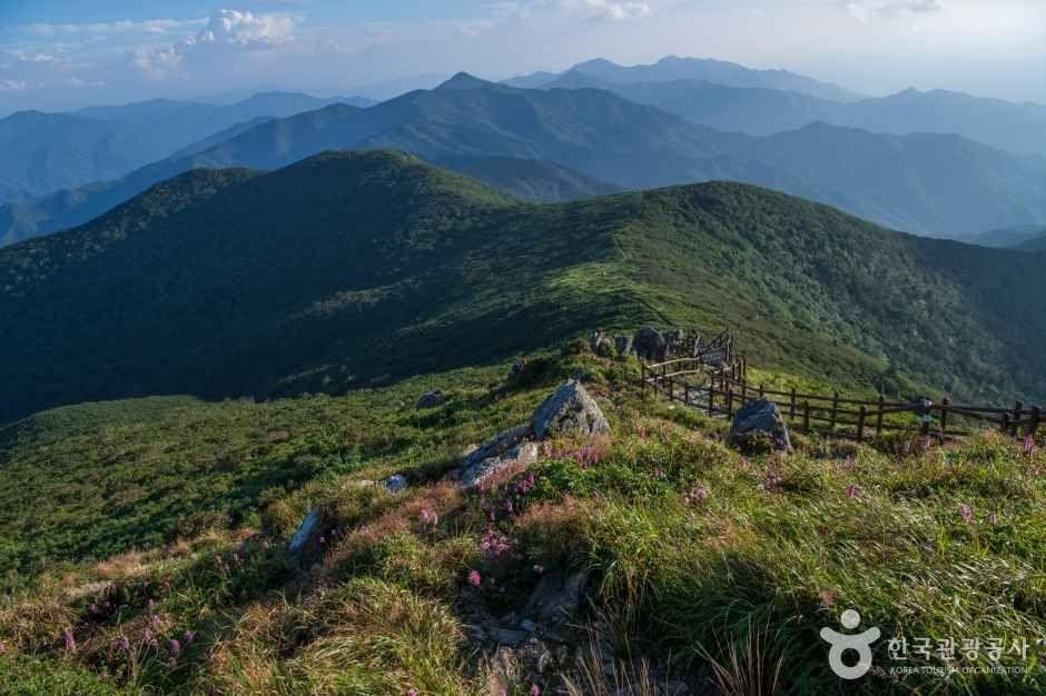 Hyangjeokbong summit of Deogyusan National Park in summer, North Jeolla Province Korea