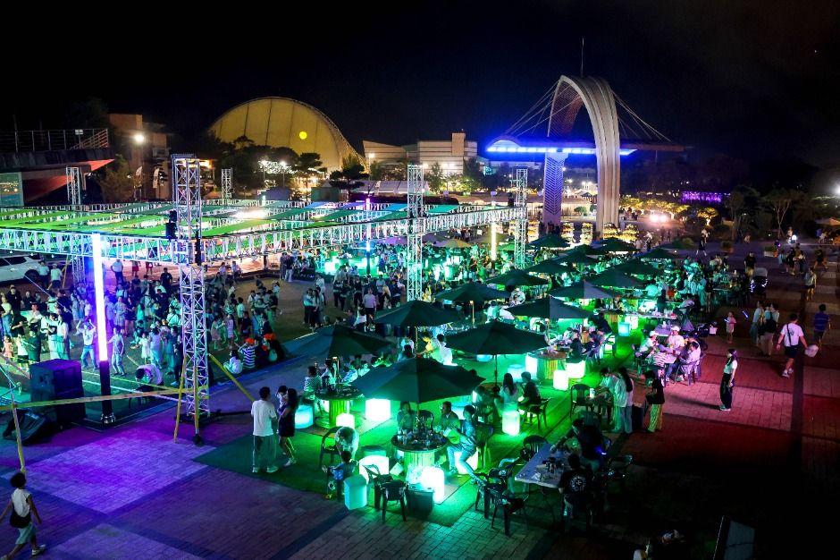 Muju Firefly Festival evening event in Muju town, North Jeolla Province, South Korea
